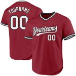 Custom Maroon Black White Authentic Baseball Jersey Personalized with Name and Number - Team Apparel Personalized Maroon