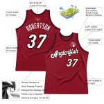Custom Maroon White-Black Basketball Jersey with Name and Number - Personalized Authentic Throwback Team Jersey Personalized