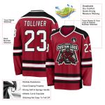 Personalized Maroon White Black Hockey Jersey for Men and Women - Custom Sports Apparel Personalized Maroon White-Black Hockey
