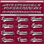 Custom Name Number Maroon Hockey Jersey - Personalized Team White Black Jersey Personalized Maroon White-Black Hockey Jersey