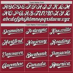 Custom Name and Number Authentic Throwback Baseball Jersey - Personalized Maroon White-Black Mesh Team Jersey Personalized