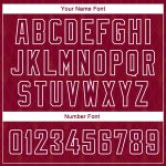 Custom Name Number Authentic City Edition Basketball Jersey Maroon White Geometric Shapes Side Stripes Personalized Maroon