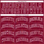 Custom Name Number Authentic City Edition Basketball Jersey Maroon White Geometric Shapes Side Stripes Personalized Maroon