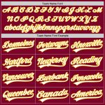 Custom Name Number Authentic Maroon White-Gold Baseball Jersey - Personalized Throwback Team Apparel Personalized Maroon