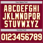 Custom Name Number Authentic Maroon White-Gold Baseball Jersey - Personalized Throwback Team Apparel Personalized Maroon