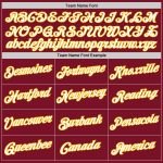 Personalized Maroon White Gold Throwback Basketball Jersey - Authentic Design Personalized Maroon White-Gold Authentic Throwback
