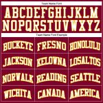 Custom Basketball Jersey - Personalized Maroon White-Gold Authentic Throwback with Team Name & Number Personalized Maroon