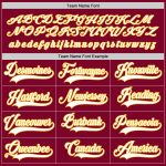 Custom Maroon White Gold Hockey Jersey with Personalized Name & Number - Team Apparel Personalized Maroon White-Gold Hockey