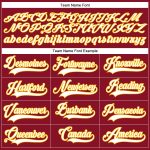 Custom Name Number Maroon White-Gold Hockey Lace Neck Jersey Personalized Team Apparel Personalized Maroon White-Gold Hockey