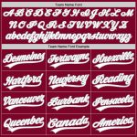 Custom Name Number Authentic Throwback Baseball Jersey Maroon White Gray - Personalized Team Apparel Personalized Maroon