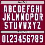 Custom Personalized Hockey Jersey with Name & Number - Maroon White-Light Blue Team Colors Personalized Maroon White-Light