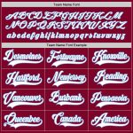 Custom Personalized Hockey Jersey with Name & Number - Maroon White-Light Blue Team Colors Personalized Maroon White-Light