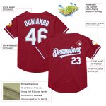 Custom Maroon White-Light Blue Baseball Jersey with Personalized Name and Number - Authentic Throwback Style Personalized