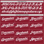 Custom Name & Number Authentic Baseball Jersey - Personalized Maroon White Mesh Throwback Design Personalized Maroon White