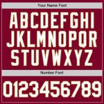 Custom Team Baseball Jersey with Personalized Name and Number - Maroon and White Old Gold Authentic Throwback Personalized
