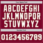 Custom Team Basketball Jersey with Personalized Name and Number - Maroon/White/Old Gold Authentic Throwback Design Personalized