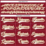 Custom Name and Number Hockey Lace Neck Jersey, Maroon White Old Gold Team Gear Personalized Maroon White-Old Gold Hockey