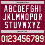 Custom Name Number Authentic Throwback Baseball Jersey Maroon White Orange - Personalized Team Jersey Personalized Maroon