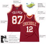 Personalized Maroon Orange White Throwback Basketball Jersey - Authentic Design Personalized Maroon White-Orange Authentic