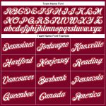 Custom Name Number Personalized Authentic Basketball Jersey Maroon White-Orange Throwback Team Style Personalized Maroon