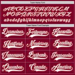 Custom Name and Number Maroon White-Orange Hockey Jersey - Personalized Team Jersey Personalized Maroon White-Orange Hockey