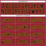 Custom Name and Number Basketball Jersey - Authentic Maroon White Pinstripe Black-Gold Design Personalized Maroon White Pinstripe