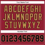 Custom Name Number Maroon White Pinstripe Basketball Jersey - Authentic Black-Old Gold Team Apparel Personalized Maroon White