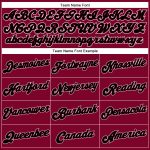 Custom Name Number Basketball Jersey - Personalized Maroon White Pinstripe Authentic Black White Design Personalized Maroon