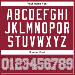 Custom Personalized Basketball Jersey - Maroon White Pinstripe Gray with Team Name & Number Personalized Maroon White Pinstripe