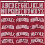 Custom Personalized Basketball Jersey - Maroon White Pinstripe Gray with Team Name & Number Personalized Maroon White Pinstripe