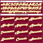 Custom Maroon White Pinstripe Authentic Basketball Jersey with Gold Accents - Personalized Team Name & Number Personalized