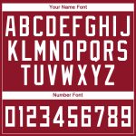 Custom Basketball Jersey with Personalized Name and Number - Maroon White Round Neck Suit Personalized Maroon White Round