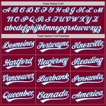Custom Name and Number Baseball Jersey - Authentic Maroon White-Royal Throwback Design Personalized Maroon White-Royal Authentic