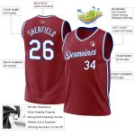 Custom Maroon and White-Royal Basketball Jersey - Authentic Throwback Design Personalized Maroon White-Royal Authentic Throwback