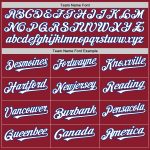 Custom Name Number Baseball Jersey - Personalized Maroon White-Royal Authentic Throwback Mesh Design Personalized Maroon