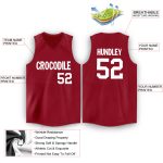 Personalized Maroon White V-Neck Jersey for Basketball Fans - Customizable Sports Apparel Personalized Maroon White V-Neck