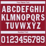 Personalized Maroon White V-Neck Jersey for Basketball Fans - Customizable Sports Apparel Personalized Maroon White V-Neck