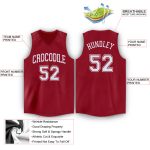 Custom Name Number V-Neck Basketball Jersey Maroon White Personalized Team Apparel Personalized Maroon White V-Neck Basketball