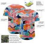 Custom Baseball Jersey with 3D Pattern Design, Personalized Name and Number, Medium Pink & Black Abstract Style Personalized