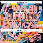 Personalized 3D Pattern Design Authentic Baseball Jersey - Medium Pink Black Abstract Painting Personalized Medium Pink Black