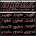 Custom Name and Number Twinkle Star Baseball Jersey - Medium Pink Black 3D Gradient Design Personalized Medium Pink Black