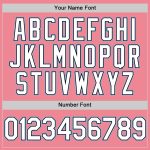 Custom Name and Number Authentic Baseball Jersey - Medium Pink Black Light Blue Design Personalized Medium Pink Black-Light