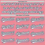 Custom Name and Number Authentic Baseball Jersey - Medium Pink Black Light Blue Design Personalized Medium Pink Black-Light