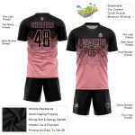 Custom Name Number Personalized Pink Black Soccer Jersey Medium Sublimation Team Uniform Personalized Medium Pink Black Sublimation