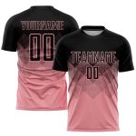 Custom Name Number Personalized Pink Black Soccer Jersey Medium Sublimation Team Uniform Personalized Medium Pink Black Sublimation
