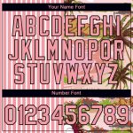 Custom Name Number 3D Performance T-Shirt Hawaii Island Medium Pink Black White Personalized Medium Pink Black-White 3D Hawaii