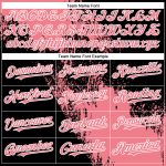 Custom Name and Number Personalized Baseball Jersey - Medium 3D Pattern Pink Black White Abstract Brush Stroke Design Personalized