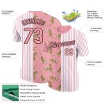 Custom Name and Number 3D Tiger Performance T-Shirt, Personalized Medium Pink Black-White Design Personalized Medium Pink