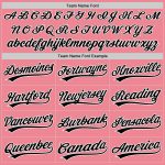 Custom Name and Number Baseball Jersey in Medium Pink and Black-White - Personalized Authentic Team Jersey Personalized Medium