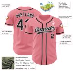 Custom Name and Number Baseball Jersey in Medium Pink and Black-White - Personalized Authentic Team Jersey Personalized Medium